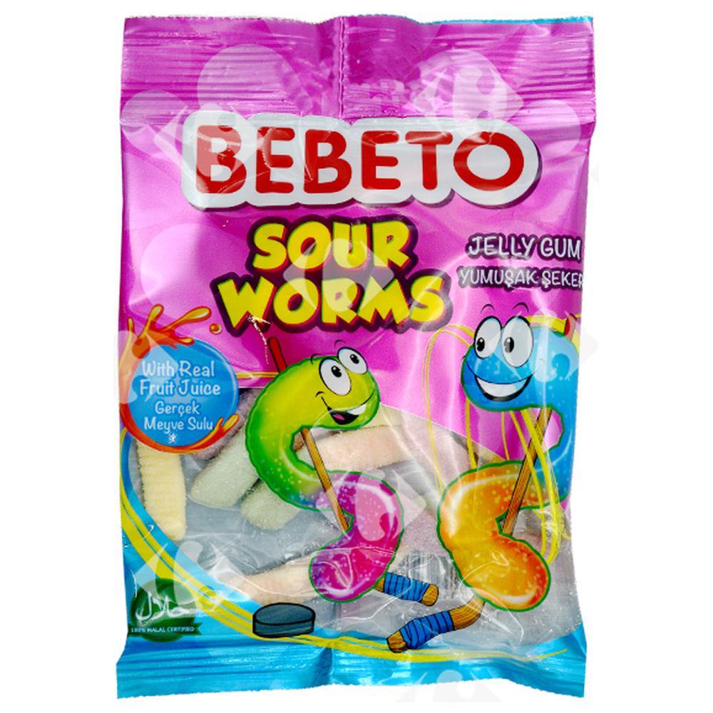 [360877] Gommes Sour Worms Bebeto 100g