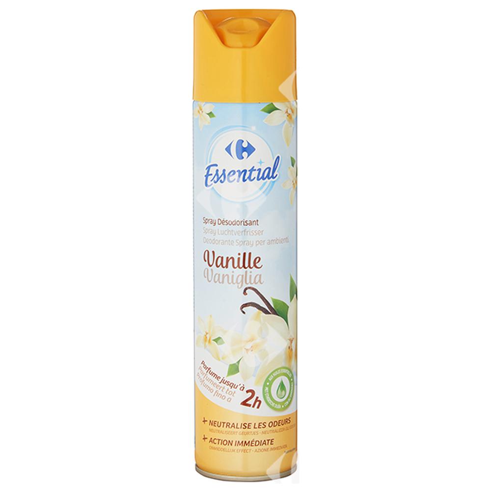 Désodorisant Aérosol Fleur de Vanille Carrefour 300ml.