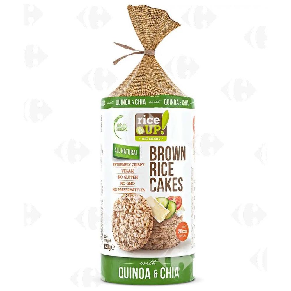 [681031] Galette de Riz Brun Quinoa et Chia Sans Gluten Rice Up 120g.