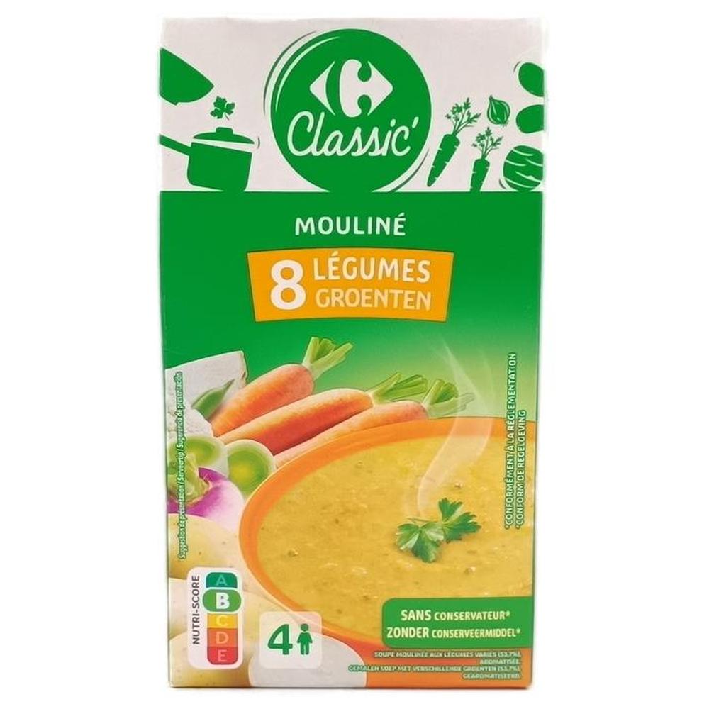 Soupe Mouliné aux 8 Légumes Carrefour 1L.