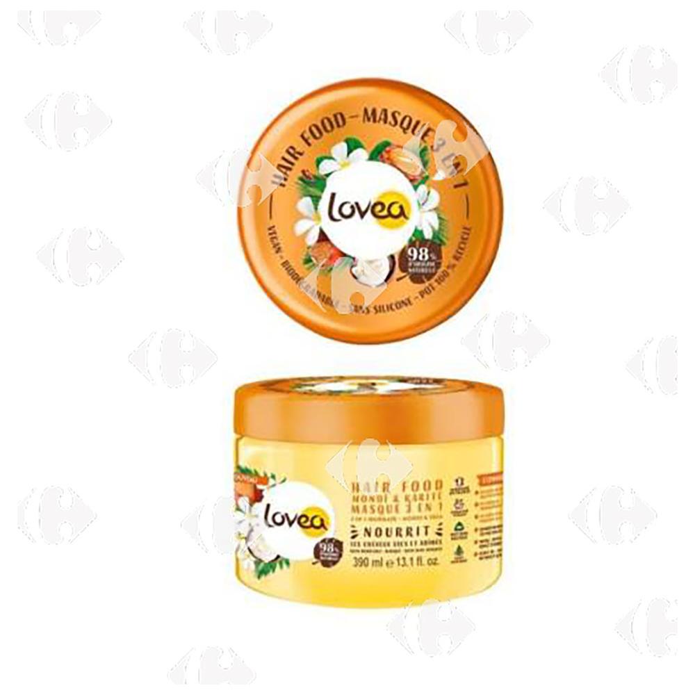 Masque 3 en 1 Hair Food Monoï & Karité Lovea 390ml.