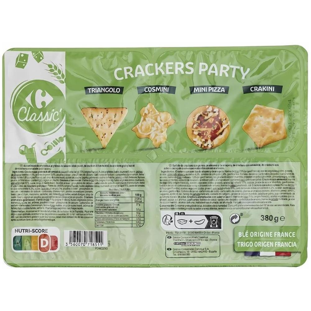 Biscuits Apéritifs Crackers Carrefour Classic 380g