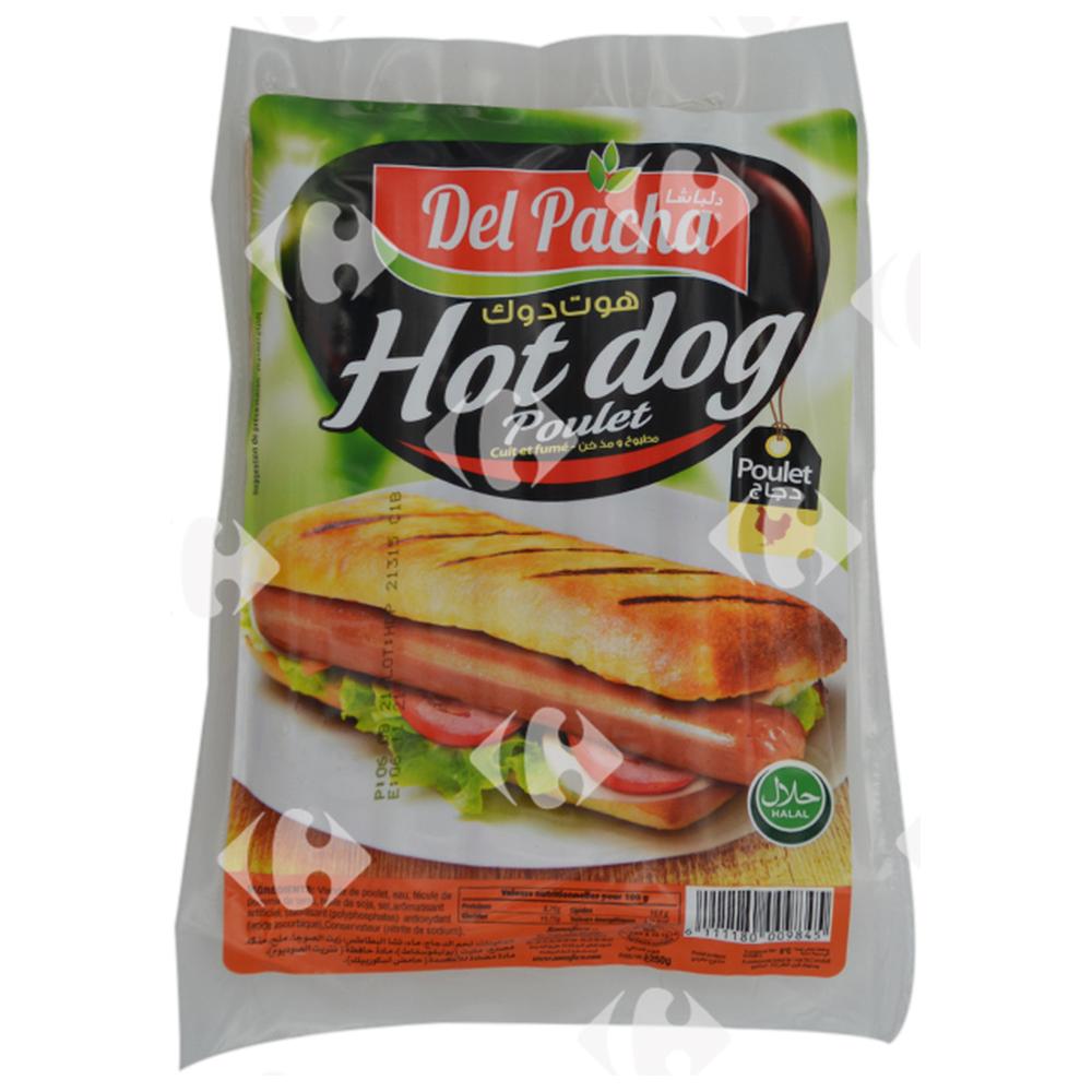 [419177] Hot Dog de Poulet - Charcuterie -Del Pacha 250g.