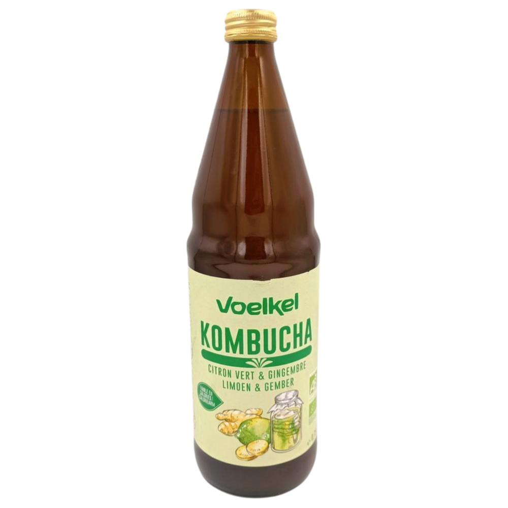 Kombucha Gingembre Citron Bio Voelkel 75cl.