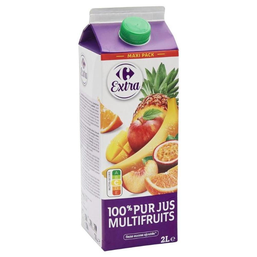 [643599] Jus Multifruits 100% Pur Jus Carrefour Extra 2L
