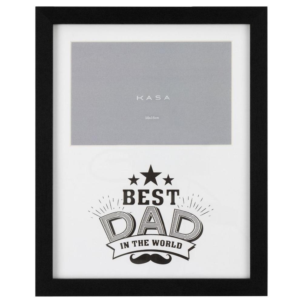 Cadre Rectangulaire "Meilleur Papa Du Monde" Kasa 25x20cm