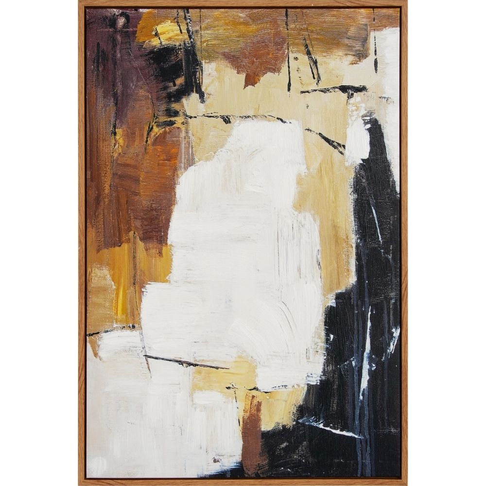 [731275] Tableau Abstrait Blanc Bleu Kasa 60x40cm