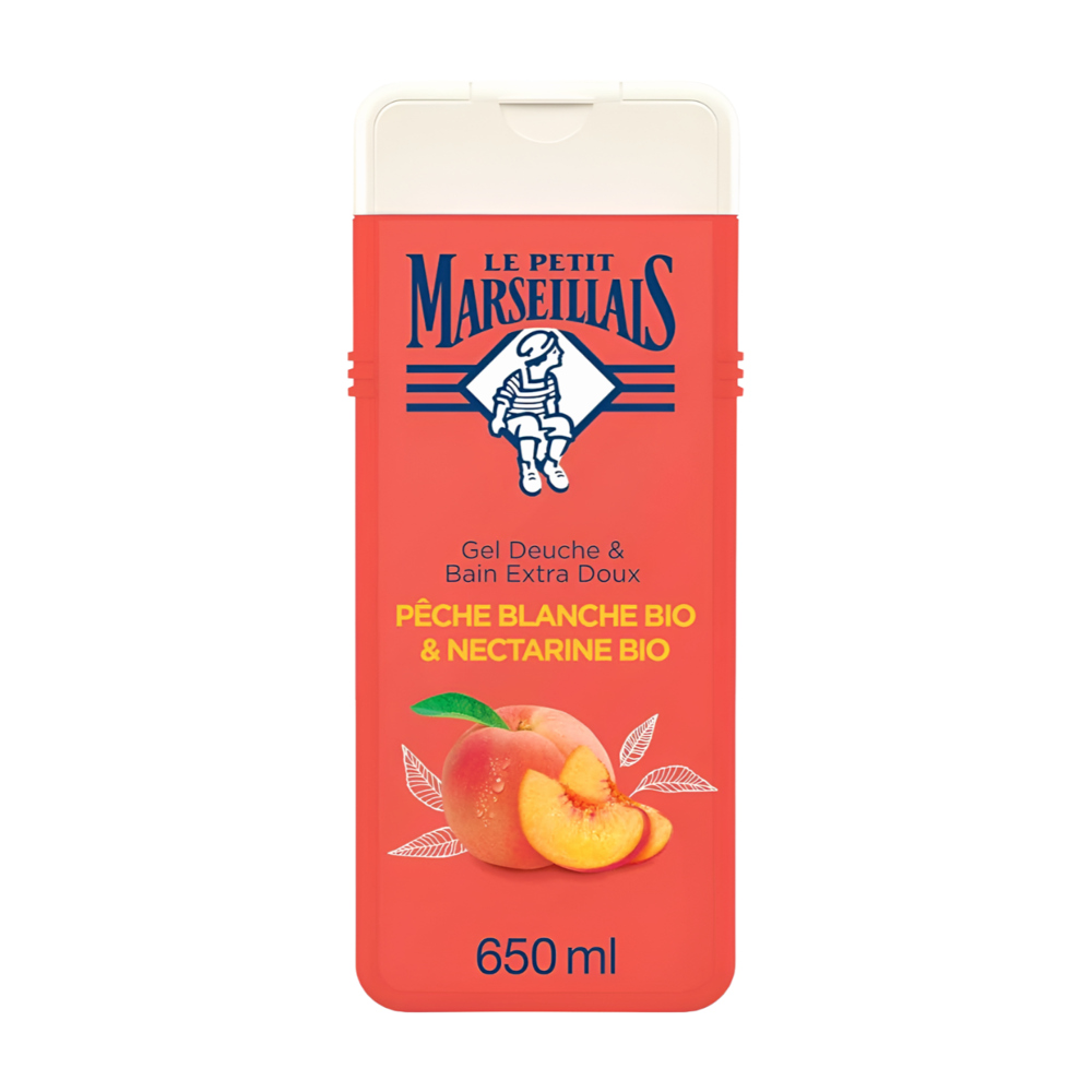 [669733] Gel Douche Pêche Blanche et Nectarine Le Petit Marseillais 650ml.