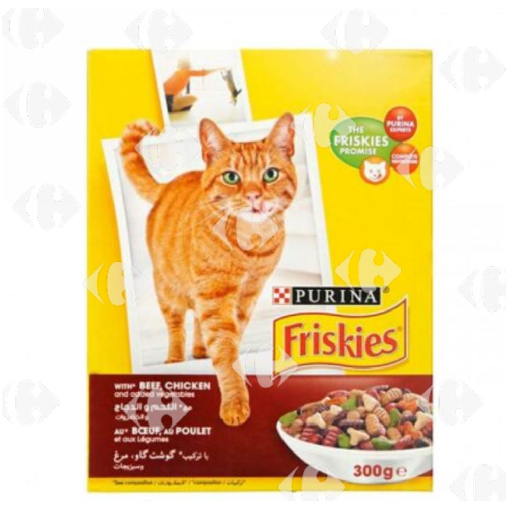 Croquettes au Bœuf et au Poulet pour Chats Adultes Friskies 300g