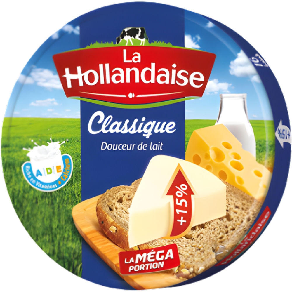 Fromage Fondu Cheddar La Méga Portion La Hollandaise 16 portions