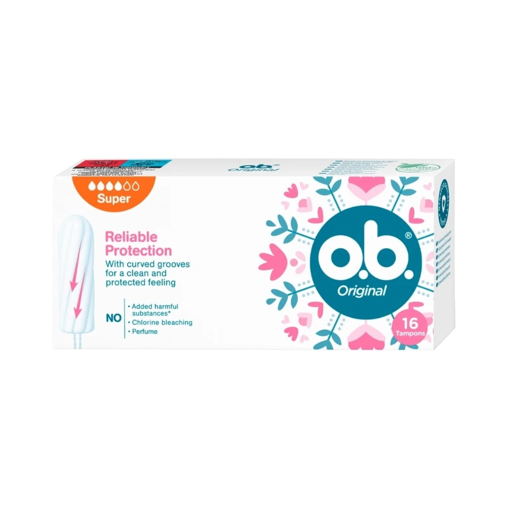 Tampons Sans Applicateur Super O.b. 16 unités