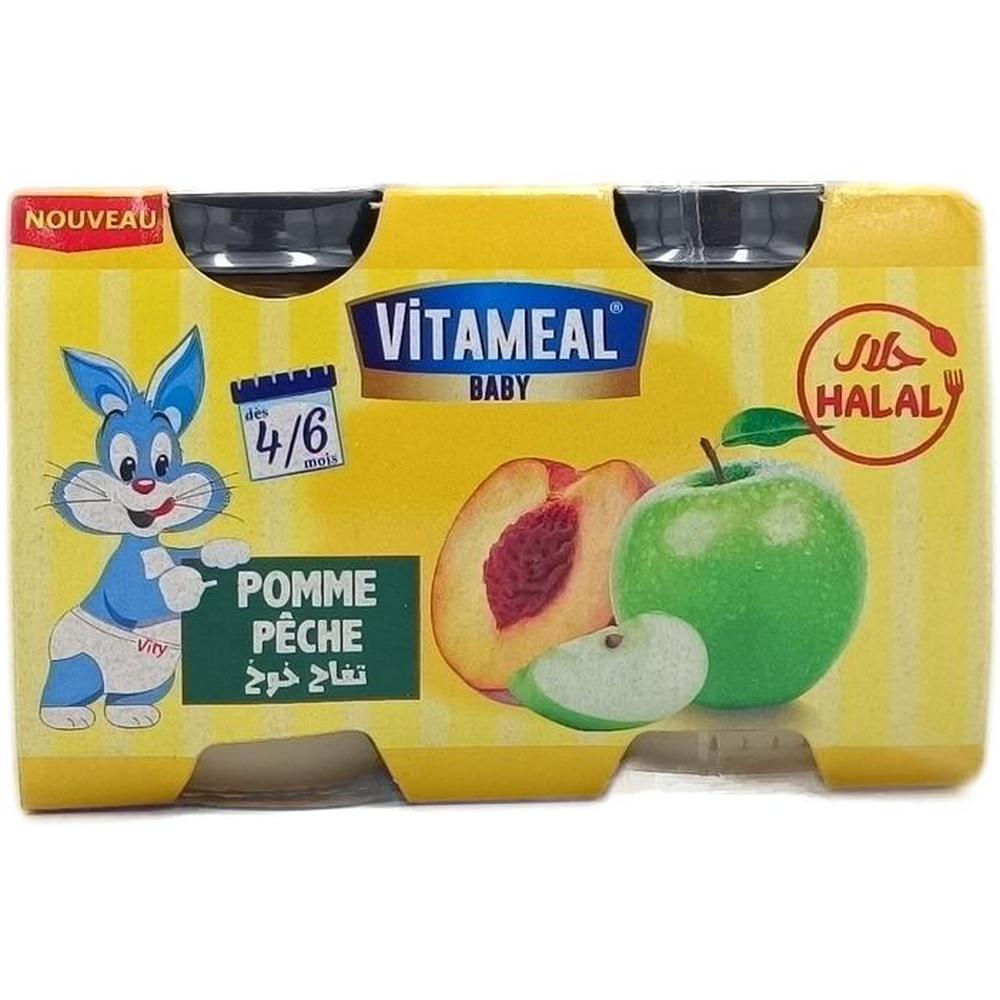 Compote de Pomme Pêche Vitameal 2 piéces 120g