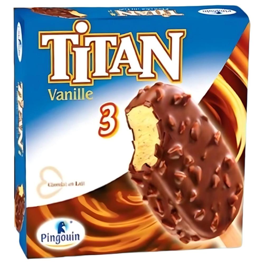 Bâtonnets Glacés  Vanille Chocolat Amande Titan 3x110ml