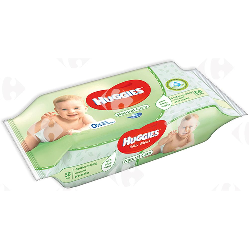 Lingettes Bébé Natural Huggies 56 unités