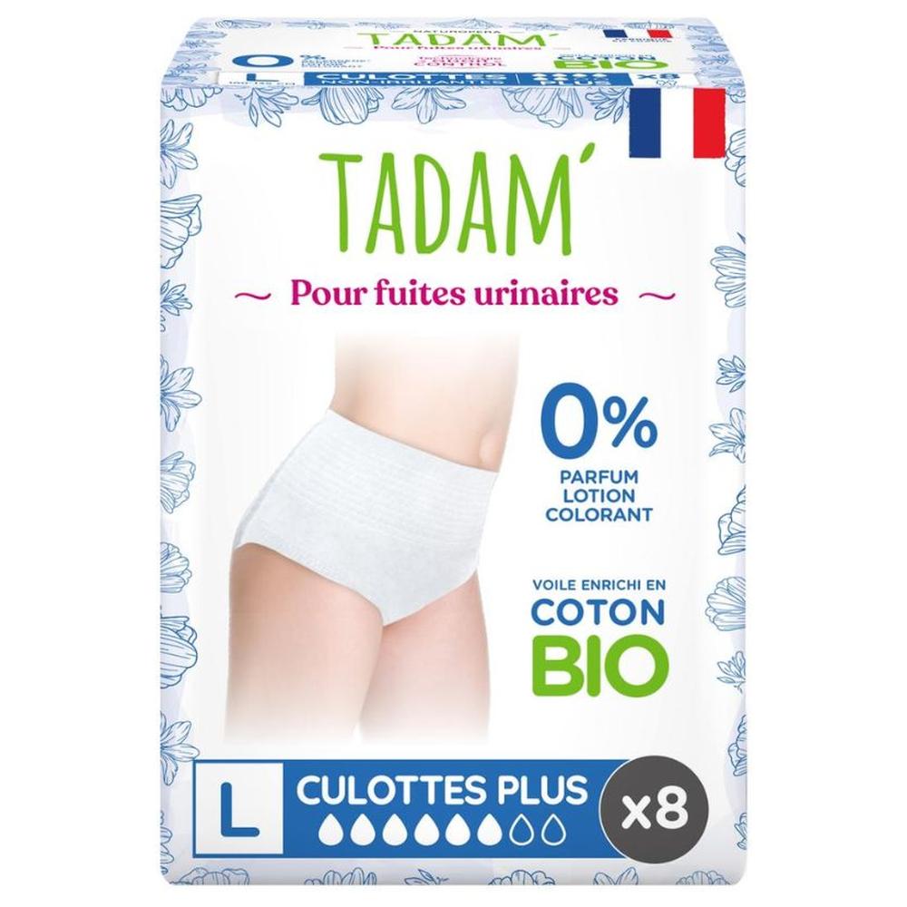 [723316] Culottes Éco Fuites Urinaires Taille L Tadam 8 unités